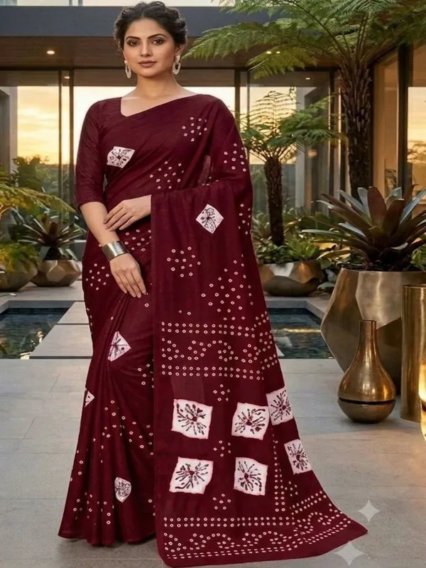 Maroon_Printed_Saree_for_Women