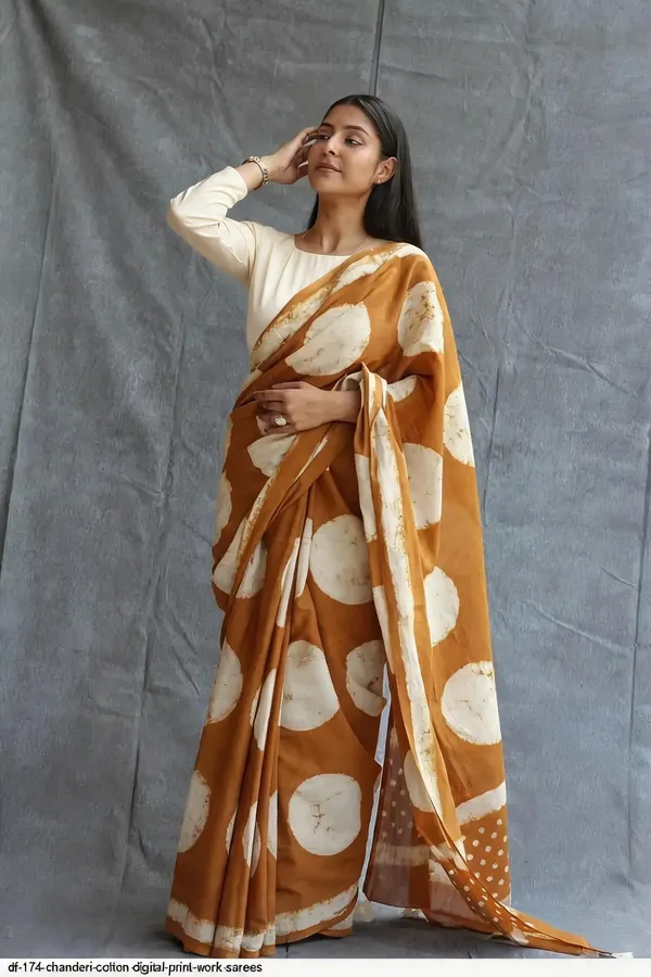 Mustard_Chanderi_Cotton_Printed_Saree_For_Women