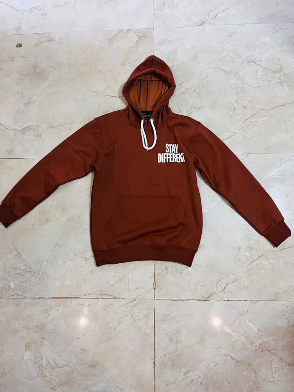 Brown_Cotton_Pullover_Hooded_Sweatshirt_For_Unisex