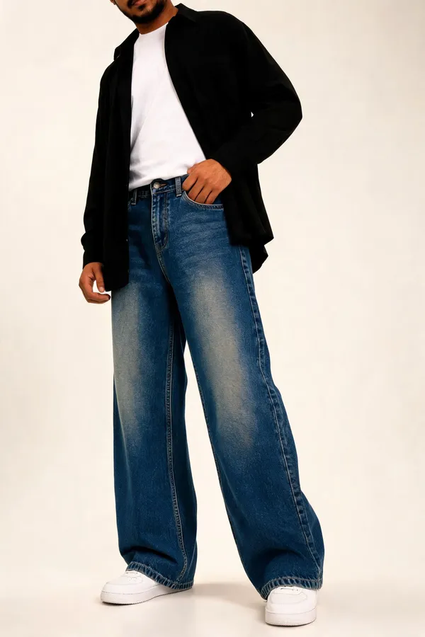 Blue_Denim_Wide_Leg_Jeans_For_Unisex