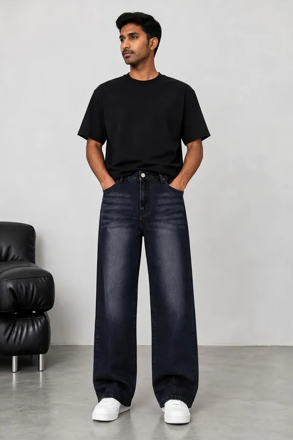 Dark_Blue_Denim_Wide_Leg_Jeans_For_Men