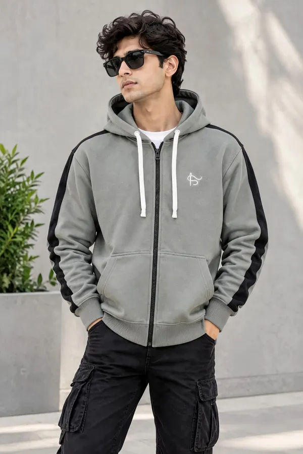 Grey_Cotton_Regular_Fit_Zipper_Hoodie_For_Unisex
