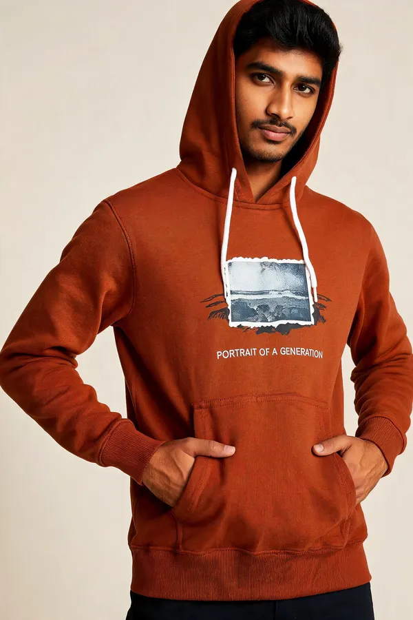 Rust_Brown_Cotton_Graphic_Pullover_Hoodie_For_Unisex