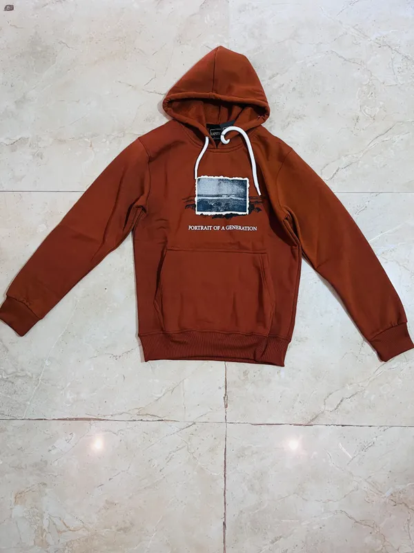 Rust_Brown_Cotton_Graphic_Pullover_Hoodie_For_Unisex