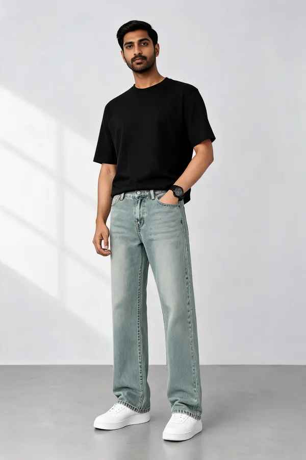 Light_Blue_Denim_Wide_Leg_Relaxed_Fit_Jeans_For_Men