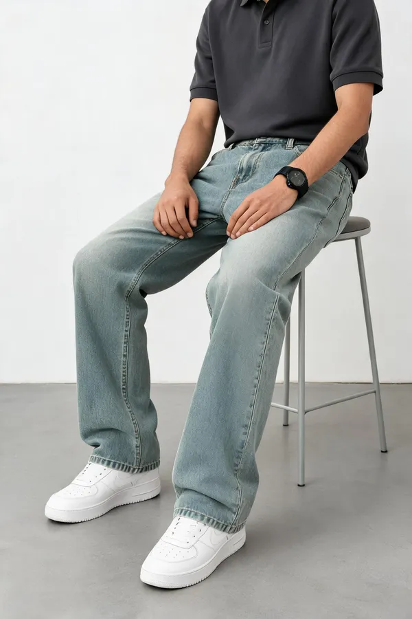 Light_Blue_Denim_Wide_Leg_Relaxed_Fit_Jeans_For_Men