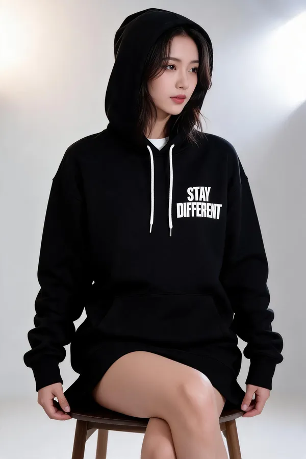 Black_Cotton_Hooded_Sweatshirt_For_Unisex