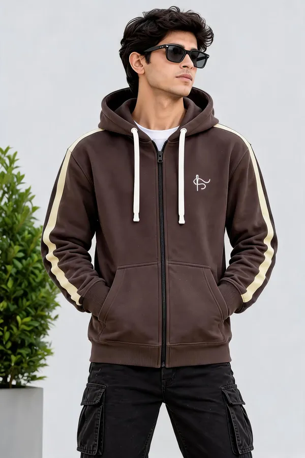 Brown_Cotton_Regular_Fit_Zipper_Hoodie_For_Unisex