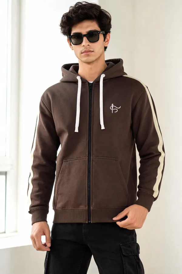 Brown_Cotton_Regular_Fit_Zipper_Hoodie_For_Unisex