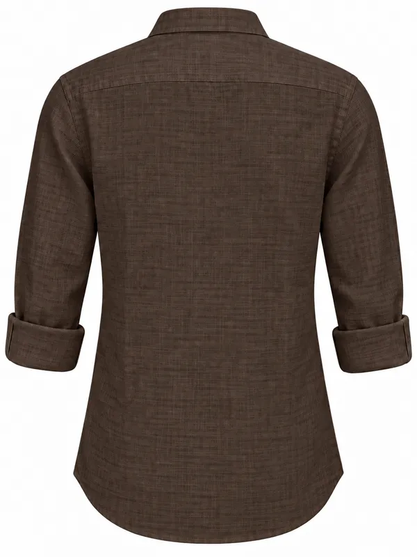 Brown_Textured_Casual_Shirt_For_Men