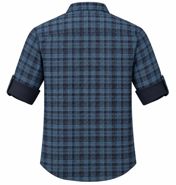 Blue_Plaid_Casual_Shirt_For_Men