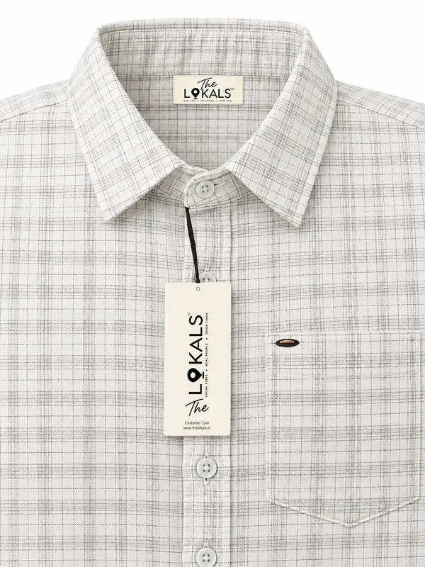 White_Checked_Regular_Fit_Shirt_For_Men