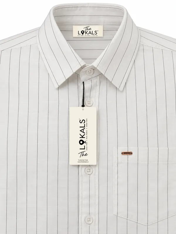 White_Pinstriped_Casual_Shirt_For_Men