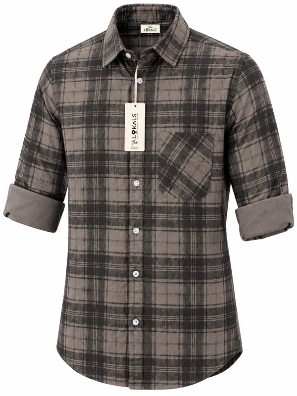 Grey_Checked_Casual_Shirt_For_Men