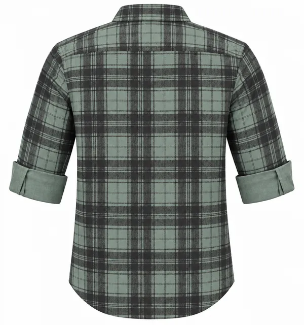 Green_Plaid_Casual_Shirt_For_Men