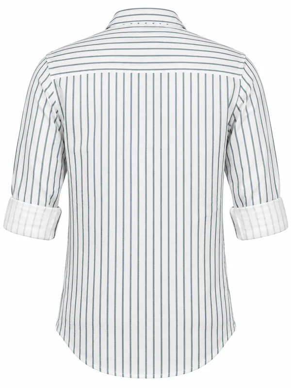 White_Striped_Regular_Fit_Shirt_For_Men