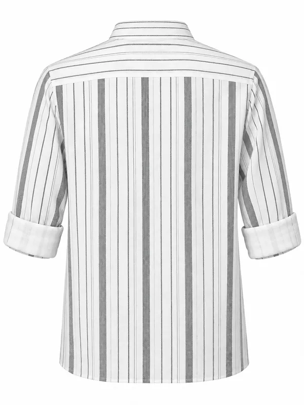 White_Striped_Regular_Fit_Shirt_For_Men