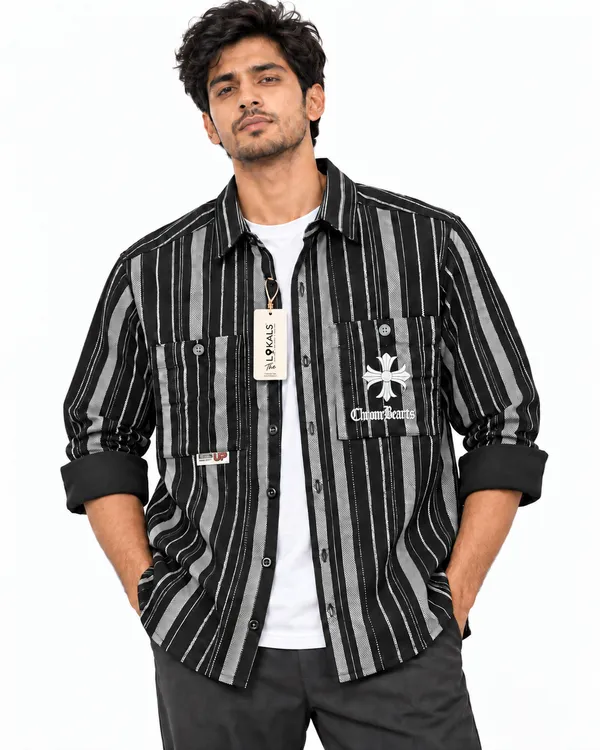 Black_Striped_Casual_Shirt_For_Men