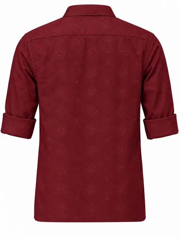 Maroon_Casual_Fit_Shirt_For_Men