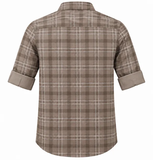 Brown_Plaid_Casual_Shirt_For_Men