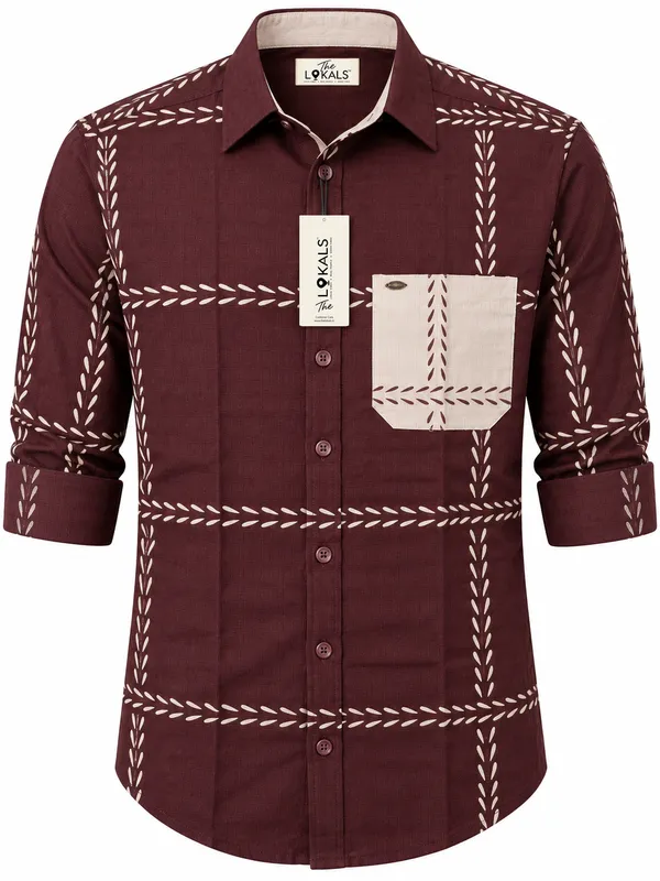 Maroon_Printed_Casual_Shirt_For_Men