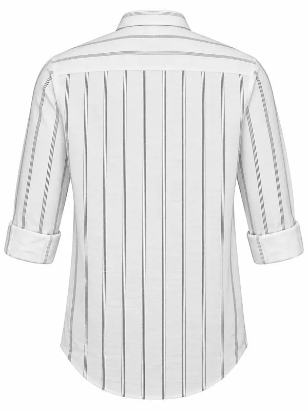 White_Striped_Casual_Shirt_For_Men