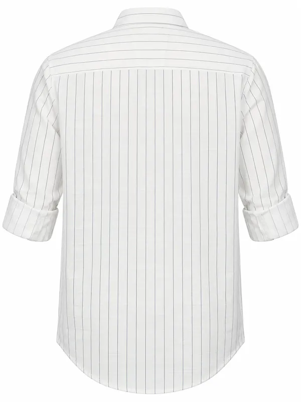 White_Striped_Regular_Fit_Shirt_For_Men
