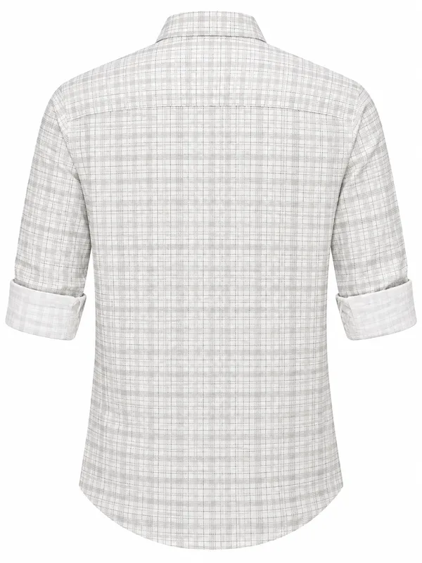 White_Checked_Regular_Fit_Shirt_For_Men