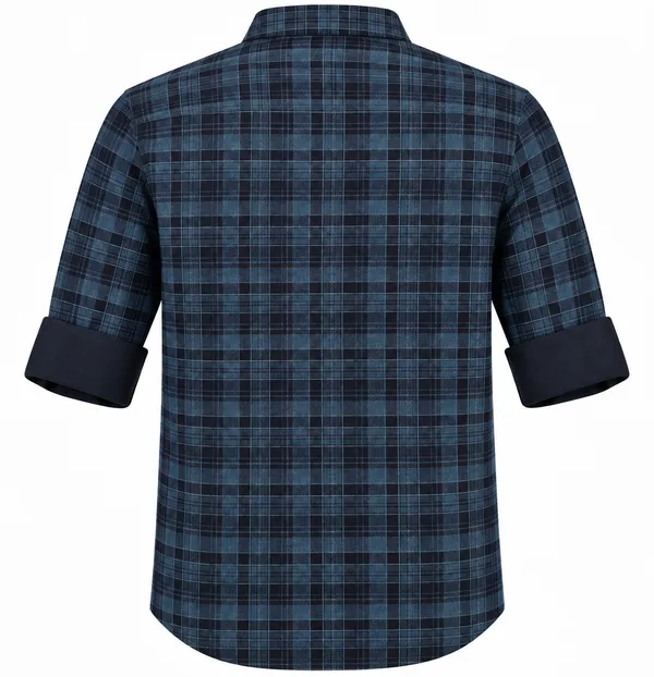 Navy_Check_Full_Sleeve_Shirt_For_Men