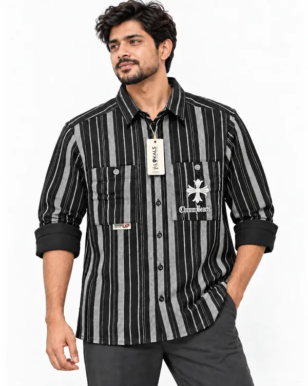Black_Striped_Casual_Shirt_For_Men