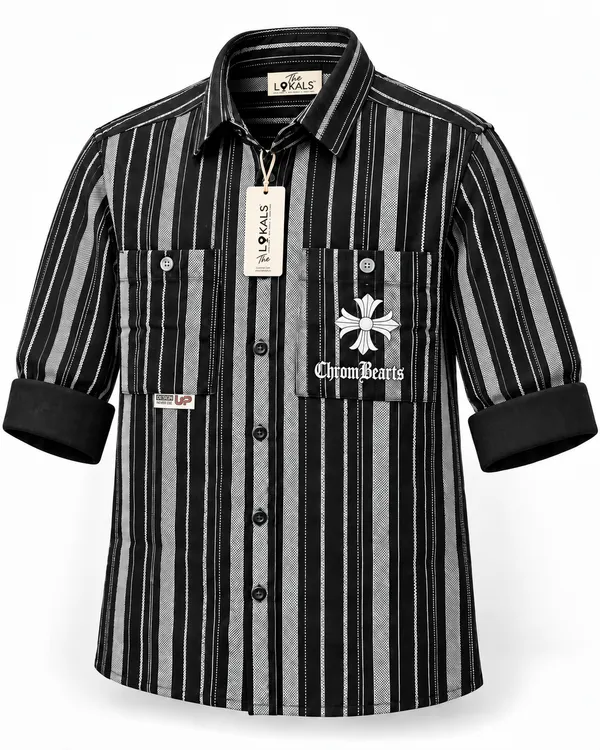 Black_Striped_Casual_Shirt_For_Men