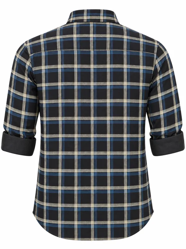 Black_Plaid_Casual_Shirt_For_Men