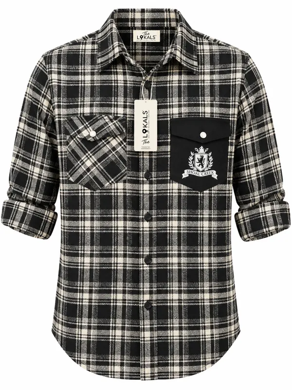 Black_Plaid_Casual_Shirt_For_Men