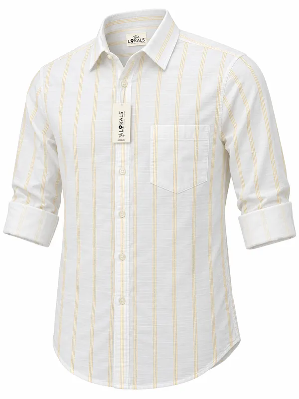 White_Striped_Casual_Shirt_For_Men
