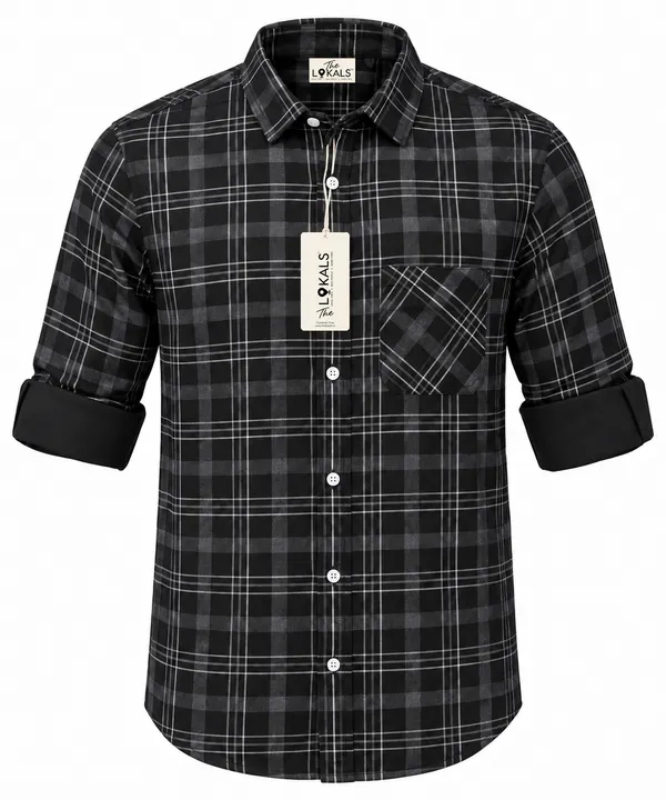 Black_Checkered_Casual_Shirt_For_Men