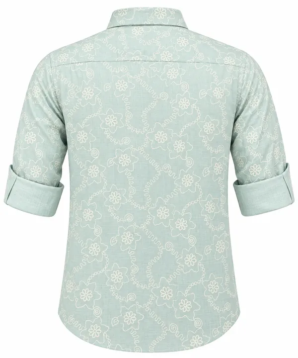 Mint_Green_Floral_Print_Regular_Fit_Shirt_For_Men