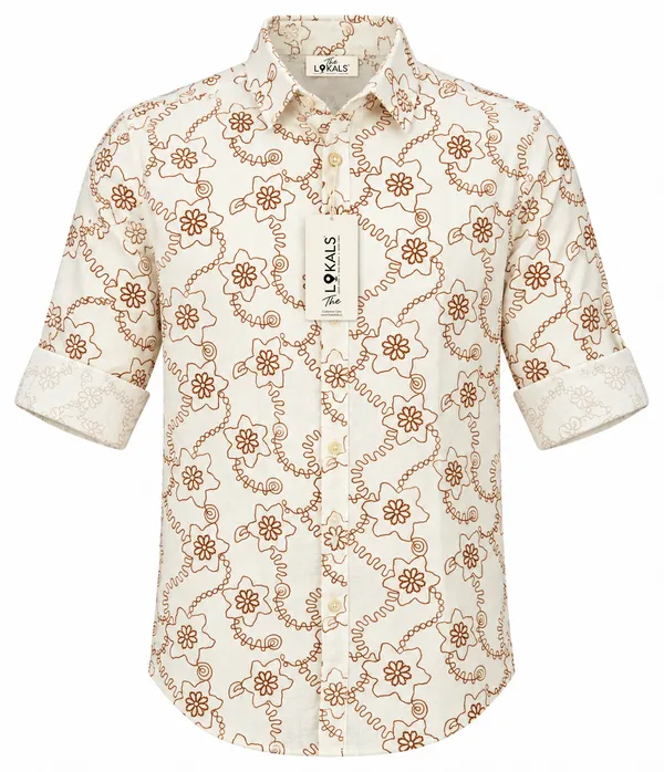 Cream_Printed_Regular_Fit_Shirt_For_Men