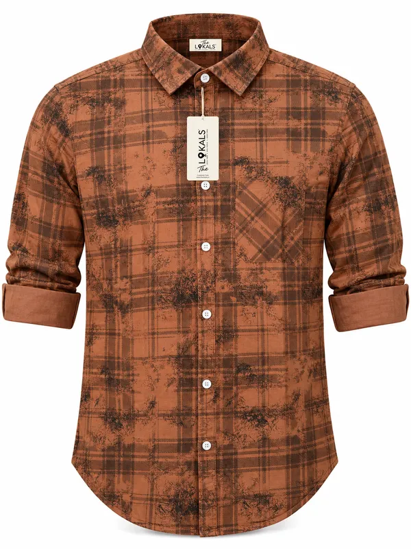 Brown_Cotton_Printed_Regular_Fit_Shirt_For_Men