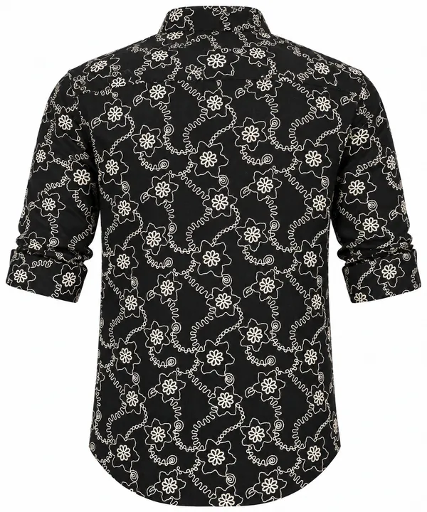Black_Floral_Print_Shirt_For_Men