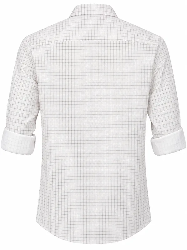 White_Checked_Casual_Shirt_For_Men