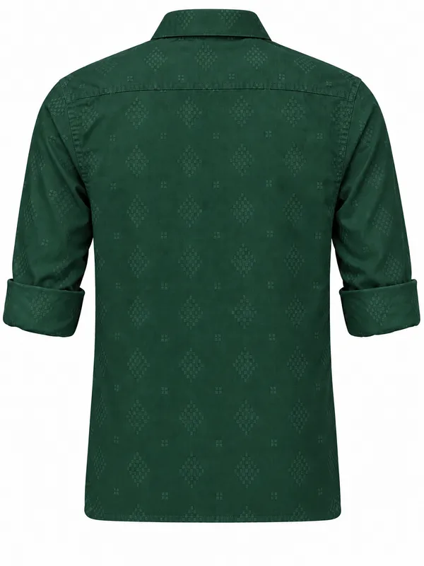 Green_Printed_Casual_Shirt_For_Men