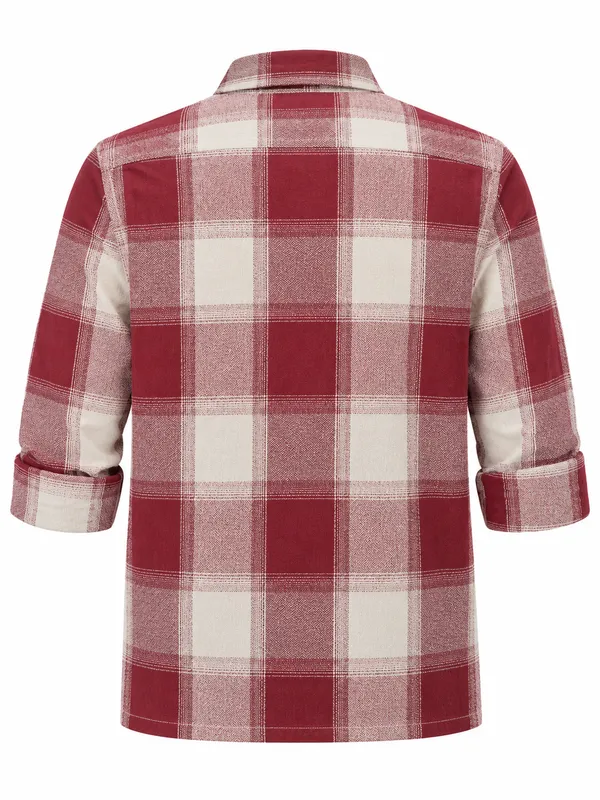 Maroon_Checked_Casual_Shirt_For_Men