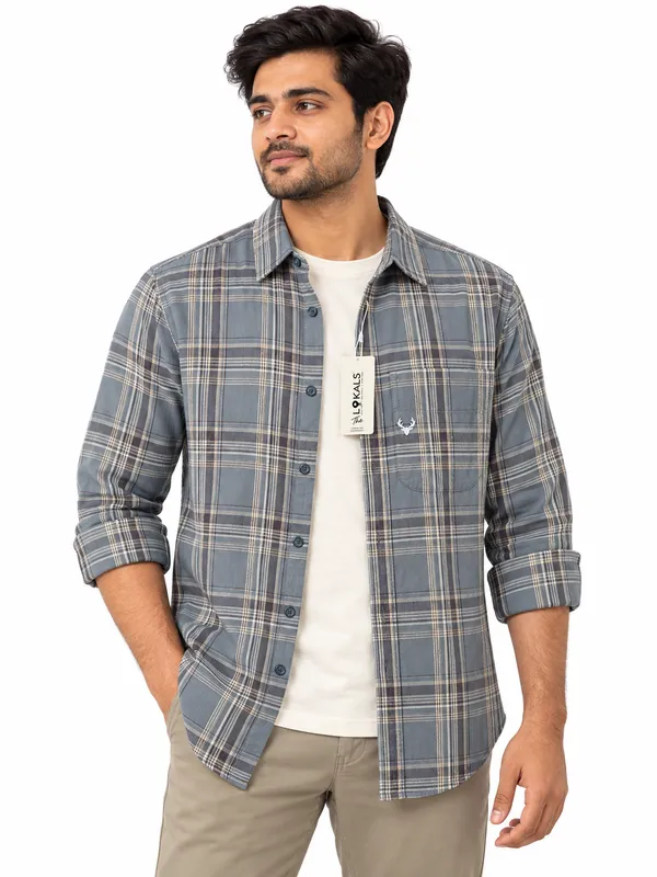 Grey_Checked_Regular_Fit_Shirt_For_Men