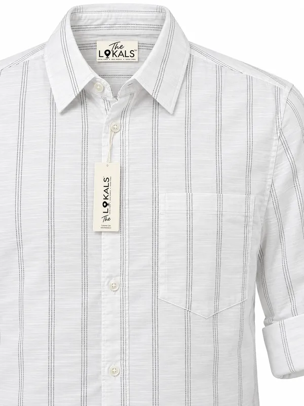 White_Striped_Casual_Shirt_For_Men