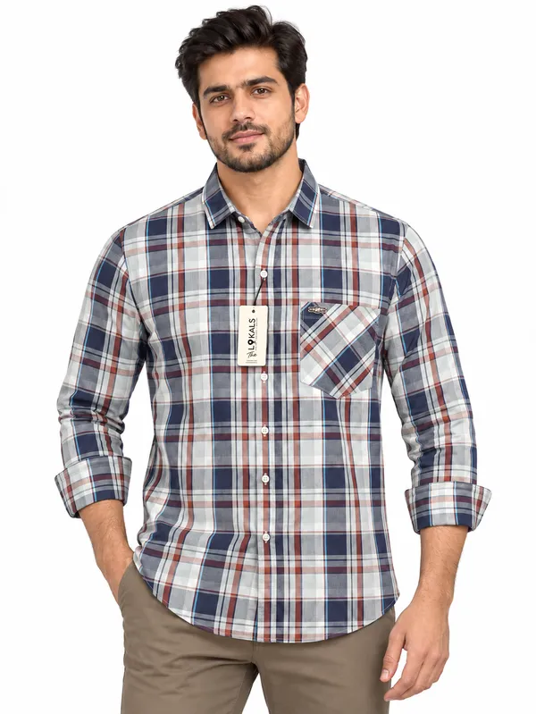 Multicolor_Checkered_Full_Sleeve_Shirt_For_Men