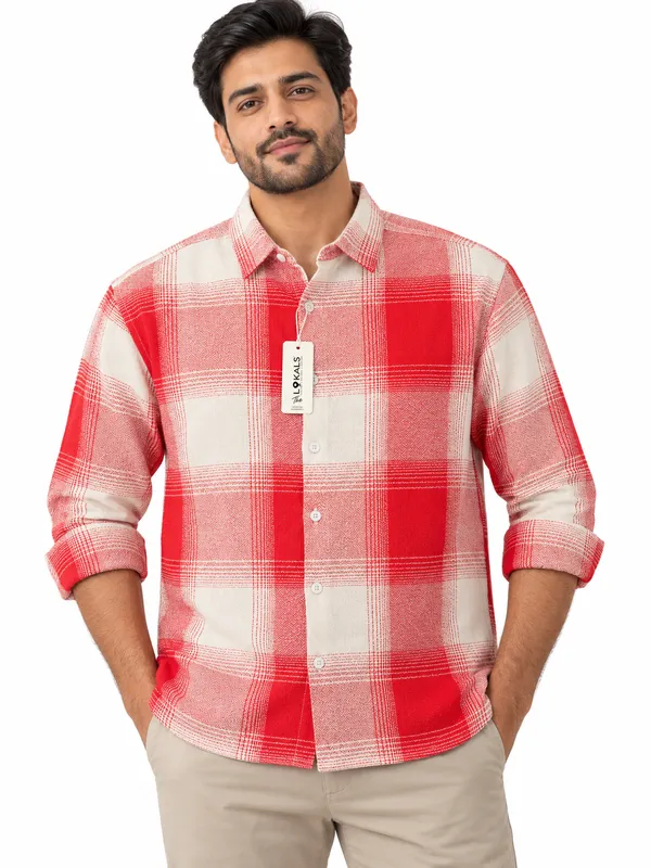 Red_Checked_Regular_Fit_Shirt_For_Men