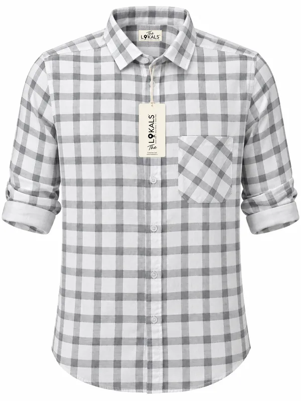Grey_Checked_Casual_Shirt_For_Men
