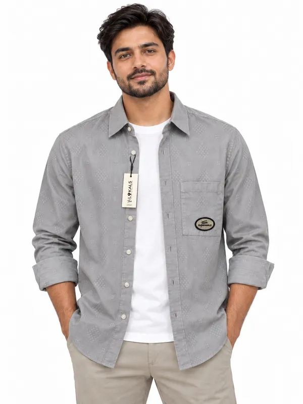 Grey_Patterned_Casual_Shirt_For_Men