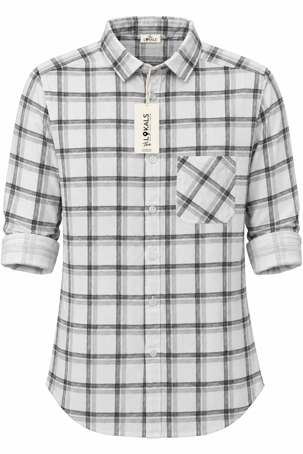 White_Checkered_Casual_Shirt_For_Men