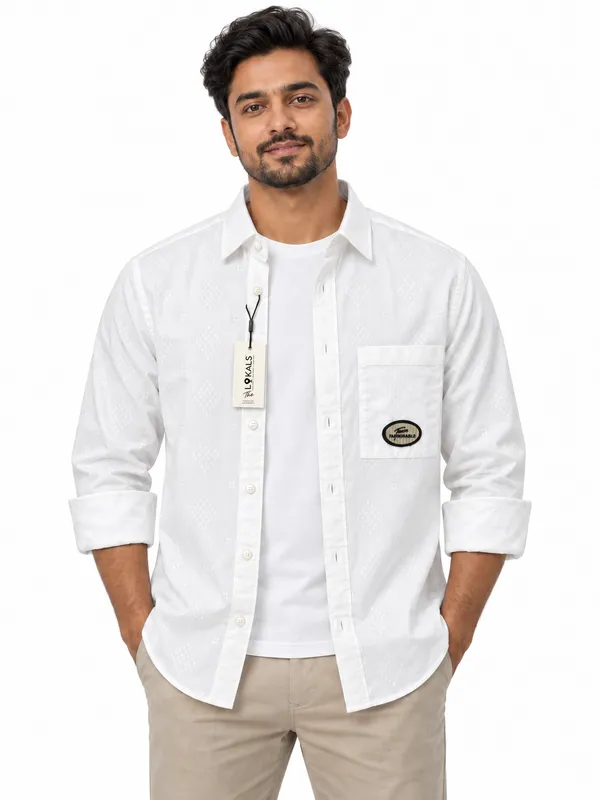 White_Printed_Full_Sleeve_Casual_Shirt_For_Boys